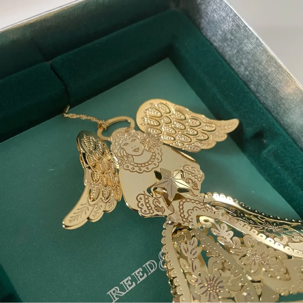 Vintage Reed & Barton Ornament - Gold Angel